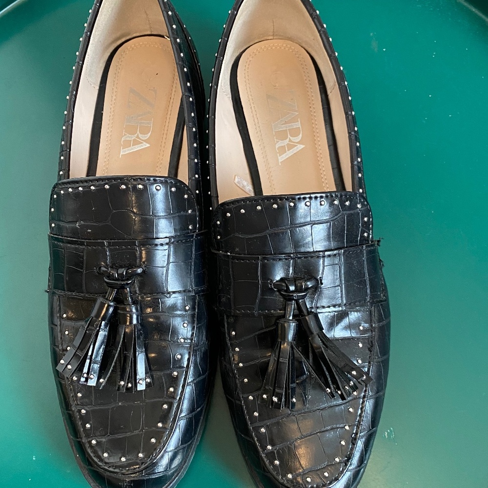 Zara Studded Loafers